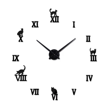 Noul hot ceasuri ceas de perete ceas de bricolaj Acril oglindă autocolante Cuarț Living Ac horloge Moderne real