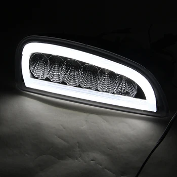 Obiectiv clar Xenon Led-uri Albe Lumini de Zi de Funcționare W/ Amber Lămpii de Semnalizare Pentru Porsche Cayenne 2007-2010 Masina DRL lumini Ceață