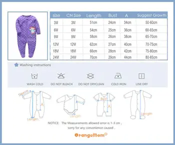 Orangemom magazin oficial fetita haine de lână ,unul bucăți salopete, Pijamale moi , 0-24M haine pentru copii costume pentru copii vladan