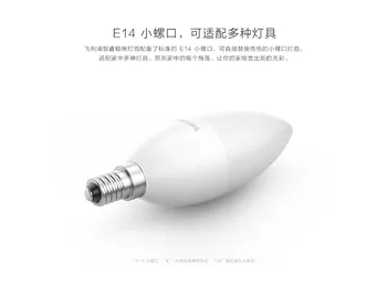 Original Xiaomi Smart LED Lampă de Control de la Distanță Wifi de Km acasă App E14 Bec 3.5 W 0,1 a 220-240V 50/60Hz 250 ml/200 ml smart Home kit