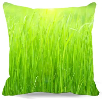 Orz verde Tipărite Pătrat Verde Pernă Pentru scaun auto canapea Acasă Decorative 40 45 48 cm bumbac poliester