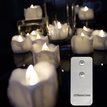 Pachet de 12 Lumânări fără flacără de Control de la Distanță,cu Baterii Fals Lumanari Pentru Ziua de Nunta de Decorare