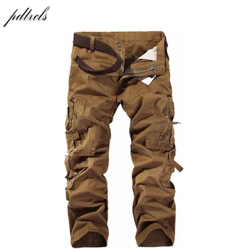 PDTXCLS 2018 Top Moda Multi-Buzunar Solid Mens Pantaloni de Marfă de Înaltă Calitate pentru Bărbați Pantaloni Dimensiune 28-42
