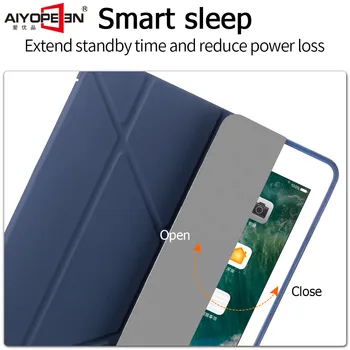 Pentru ipad air 1 tpu caz capacul din spate pentru apple ipad air1 11-pliere smart trezi somn magnet flip stand pentru ipad 5+mic cadou