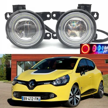 Pentru Renault Clio 2012-2016 2-in-1 LED 3 Culori Angel Eyes DRL Lumini de Zi Cut-Line Lentila proiectoare Ceata Styling Auto