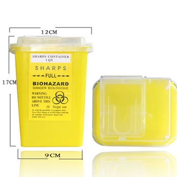 Plastic 1L Spărturi galben Containere pentru Artiști Tatuaj Nou Tatuaj Container Biohazard Ac Dispoziție Transport GRATUIT