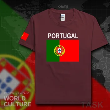 Portugalia barbati tricou 2017 tricouri națiunii portugheze echipa tricou de bumbac t-shirt săli de fitness îmbrăcăminte teuri Portuguesa pavilion PT
