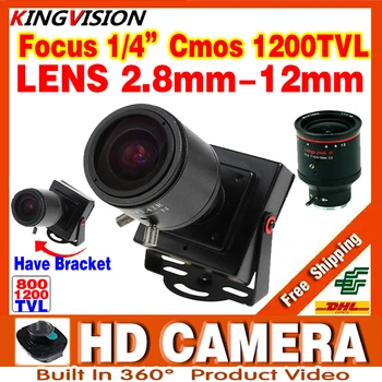 Produs nou Mini Manual de focalizare 2.8 m-12mm 1200TVL Djustable Culoare Lentile Video HD CCTV de Supraveghere de Securitate aparat de Fotografiat cu Zoom Metal