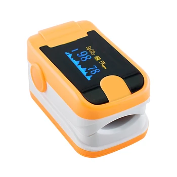 Pulsoximetru deget Cu Audio, Alarma si Pulsul Sunet Degetul Clip SPO2, PR Mic Display OLED de Oxigen din Sange Pătrat Portocaliu