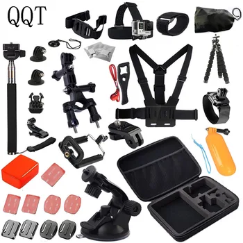 QQT pentru GoPro Accesorii Kit pentru Go Pro Hero 6 5 4 3+ 3 2 1 cu geantă de transport/Curea Piept/Caracatiță Trepied Foto Accesorii