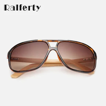 Ralferty de Epocă Mens Lemn ochelari de Soare de Brand Designer de Bambus Ochelari de Soare Pentru Bărbați Supradimensionate Oglindă Ochelari Sport Nuante lunetă