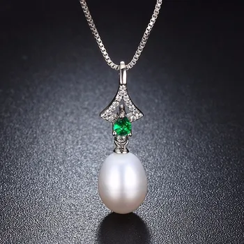 Real Natural Pearl Set de Bijuterii pentru Femei,Verde, Frumos, Zircon Stabilit,de Înaltă Luciu Perla,Alb/Roz/Violet/Negru Picătură Pandantiv si cercei