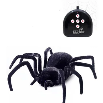 Realist Rc Simulare Animal De Pluș Înfiorător Spider Telecomanda Jucarii Copii Fals Crawl Glumă De Halloween Truc Cadou