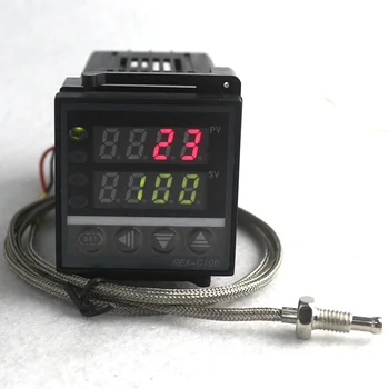REX-C100 Dual Digital PID Controller Regulator de Temperatură cu Termocuplu K Sonda Releu de Ieșire Temperatura Termostatului