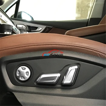 Scaun auto Buton de Reglare Buton Capac ABS Interior Comutatorul Trim 6pcs Pentru Audi Q7 2016 2017