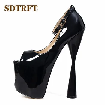 SDTRFT Plus:35-43 zapatos mujer 2018 Vara sandale Sandale cu Tocuri cui de 20cm Subțire cu Toc Înalt Cosplay pantofi de partid femeie pompe