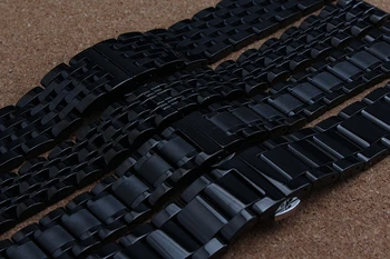 Se potrivesc Samsung GEAR S2 S3 Frontier nou oțel inoxidabil curea curea brățări brățări negru 20mm 22mm solid link-uri de bandă ceas