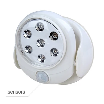 Senzor de Mișcare fără fir luminos LED Lumina de Noapte Rotație de 360 de Grade Acumulator Baterie Securitate Lumina Grădină Perete Inundații Lampă de Noapte