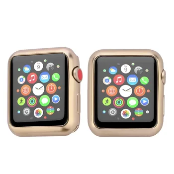 Seria 1/2/3 Silicon Moale Caz pentru Apple Watch Acoperi 38mm 42mm Moda Placat cu TPU-husa de Protectie pentru iWatch