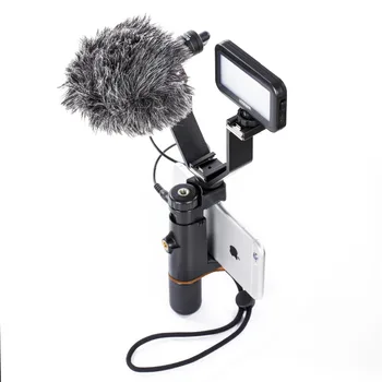 Sevenoak Portabile Selfie Titularul Filmmake Prindere & Interviu Mic & Lumini Led & Dual Mount pentru iPhone 8 8 plus 7 7 6 plus Huawei