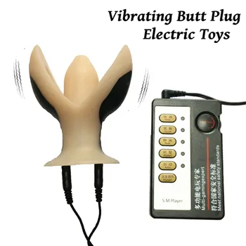 Sex Shop Electro Soc Specul Anal Dop de Fund Dilatator 10 viteza Vibrator Șoc Electric de Prostata pentru Masaj Jucarii Sexuale pentru Barbati Femei