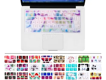 Silicon Rainbow Keyboard Cover Model Marmura Piele Tastatura Protector pentru Apple Macbook Pro 13 15 17 Air 13 Retina 13 US layout