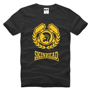 Skinhead Noutate Imprimat Barbati Barbati tricouri tricou 2016 Nou Maneci Scurte O Gât Bumbac Tricou Tricou Camisetas Masculina