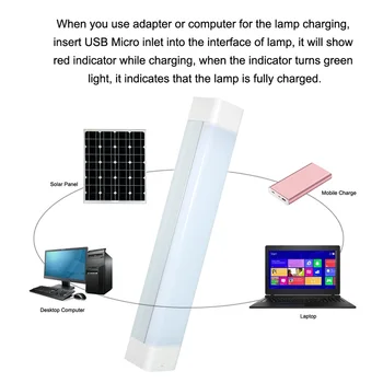 SMD2835 51LEDs în aer liber Lumina Camp USB Reîncărcabilă 5W Portabil Corturi de Urgență Lampă de Noapte Drumeții Lumini Felinar Solar Panou