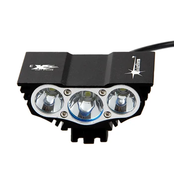 SolarStorm Biciclete Lumina 6000Lm 3x XML L2 LED Biciclete Lumina Led Faruri Lampă Lanternă+12000mAh Baterie+Spate Coada de Lumină+Incarcator