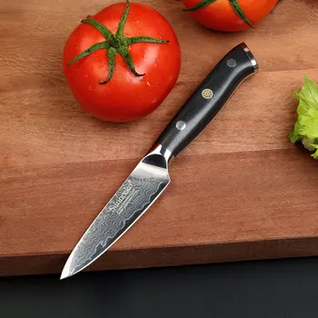 SUNNECKO 5PCS Bucatarie Cuțit Set Slicer Chef Decojit Japoneză Damasc Otel VG10 chef seturi de cuțit Santoku Utilitate Instrumente de Gătit