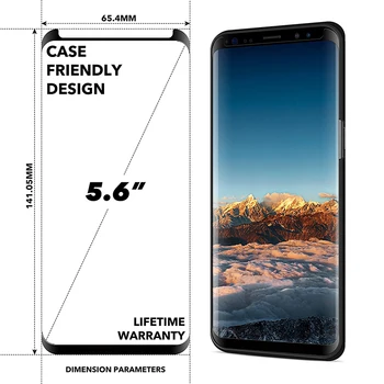 Suntaiho Sticla Temperata Pentru Samsung Galaxy S8 3D 9H Ecran Protector de Film Protector Pentru Samsung Galaxy S8 Plus Caz Prietenos