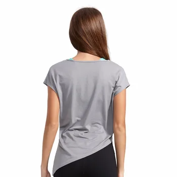 Syprem Plasă de Sport T-shirt Femei Maneci Scurte Yoga Topuri Largi Topuri de Sport de Fitness Tricou Femei iute Uscat Rulează Tricouri,1FD0006