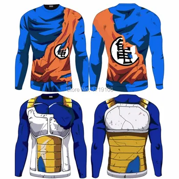 T-shirt pentru Barbati Dragon Ball Z 3D de Imprimare Anime Vara Tricouri Lungă Maneca Scurta Vegeta Goku Bluza Amuzant Cosplay Streetwear