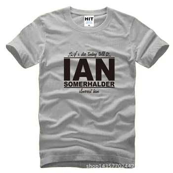 The Vampire Diaries, Ian Somerhalder Imprimat Barbati Barbati Tricouri Tricou De Moda O Noi Gât Bumbac Tricou Tricou Camisetas Hombre