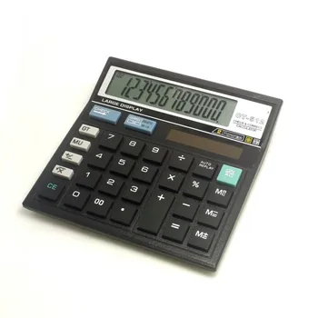 Tinhofire Negru 12 cifre Birou calculator taste de calculator calculator Calculator Solar CT-512