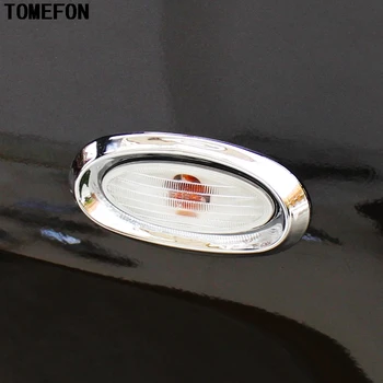 TOMEFON 2 buc Pentru Nissan X-Trail T31 Ușa Lumini Partea de Lampă Capac Ornamental Cadru ABS Cromat XTrail X Trail Auto-styling accesorii