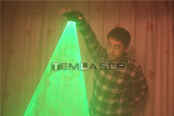 Transport gratuit cu Laser Verde Vârtej Portabile Tun cu Laser Pentru DJ Club de Dans Rotativ de Lasere Mănuși de Lumină Pub Petrecere Laser Show