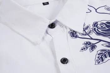 Tricouri Casual 2018 Mens Noi de Imprimare 3d Slim Fit Dress Shirt de Moda Camisa Masculina de sex Masculin de Înaltă Calitate de Afaceri Cămașă cu mâneci Lungi