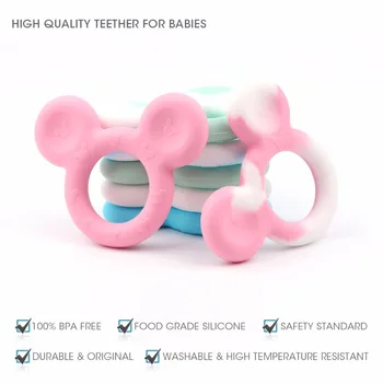 TYRY.HU Copilul Silicon Teether Mouse-ul în Formă de 10buc BPA Gratuit Farmecul Colier Accesorii Nou-născut Duș Dentitie Mesteca DIY Pandantiv