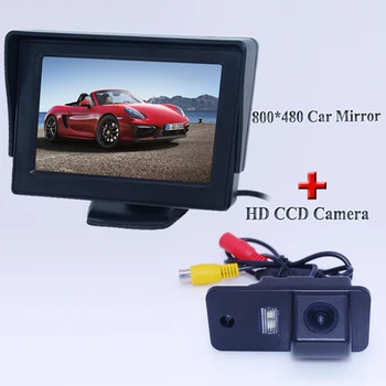 Universal Auto Oglinda Monitor LCD cu Ecran Color + pentru AUDI A6L mașină de Revizuire Parc camera Auto rezistent la apa