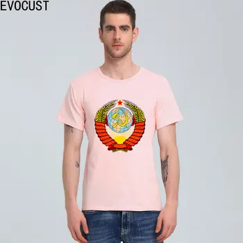 URSS REVOLUȚIE CCCP cu maneci scurte T-shirt de Top din Lycra, Bumbac Barbati tricou Nou Stil DIY