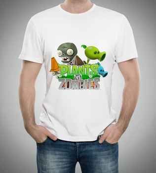 Vara Barbati tricouri plante vs zombi îmbrăcăminte pvz joc de desene animate model băieți haine O-Gât scurt girls T-shirt 55-15#