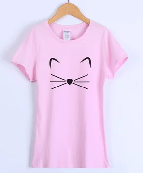 Vara pentru femei T-shirt 2018 bumbac de înaltă calitate CAT de desene animate drăguț de animale pentru femei t shirt kawaii harajuku top femei T-shirt