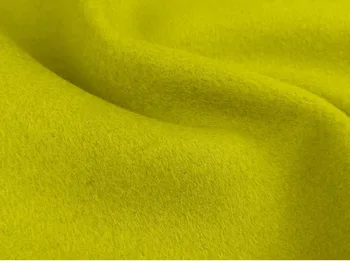 Verde galben Dublu Cașmir Elvețiană Pentru Țesături de Lână mai Groasă Haină de Cașmir, Lână Tesatura en-gros de casmir pânză