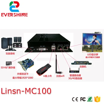 Video cu led-uri de control systerm linsn MC100 Versiunea Standard, LED-uri Expeditor Cutie pentru Asyn/Sync Control cu LED-uri Sistem