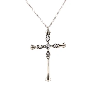 Vintage Crucea zircon colier de calitate argint 925 pandantive design elegant sălbatice colier cu pandantive pentru femei bijuterii charms