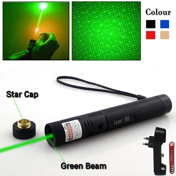 Vânătoare Verde cu Laser Pointer Pix Adjustablefocus Capul de Ardere Meci verde lazer vedere 303 Pentru 5000-10000 de Metri