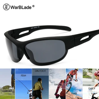 WarBLade Polarizate Bărbați ochelari de Soare UV400 Oglindă Lentile HD Epocă Ochelari de Soare de Pescuit de UV400 Eyewears 2018 Noi
