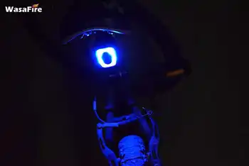 WasaFire Lumini de Biciclete Coada Lampă Spate Roșu și Albastru Stop USB Reîncărcabilă de Siguranță cu Bicicleta Biciclete de Pescuit Frontlight Stop
