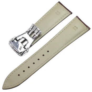 Watchbands 20mm 22mm Autentic Ceas Bandă de Piele Maro Negru Portocaliu Curea de Ceas de Înlocuire a Curelei de accesorii Metalice din Oțel Cataramă